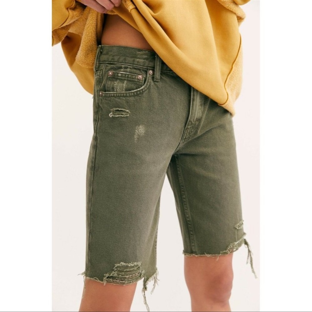 Free People We The Free Distressed Caroline Cut Off Shorts